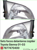 Foco delantero izq/der Toyota Sienna 01-03