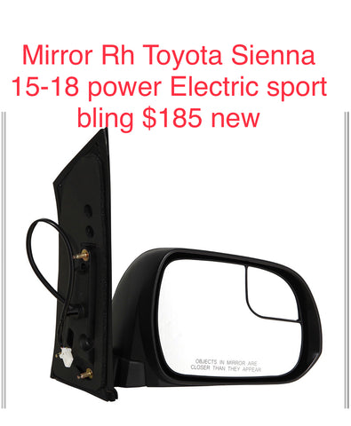 Retrovisor der Toyota Sienna 15-20