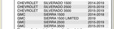 Retrovisor Der Chevolet Silverado 1500/2500/2500/Silverado 1500/2500/3500 14-19