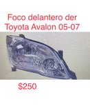 Vareta de Focos Toyota Avalon 05-07 $10 c/u