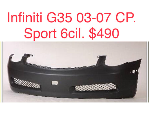 Bumper Delantero Infiniti G35 03-07
