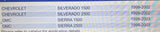 Foco Trasero Izq Chevrolet Silverado/GMC Sierra 1500/2500 99-03