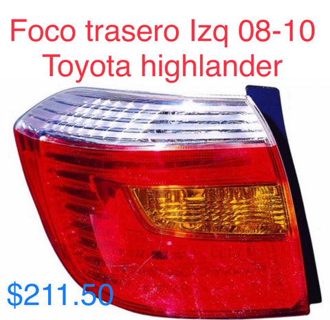 Foco Trasero izq Toyota Highlander 08-10